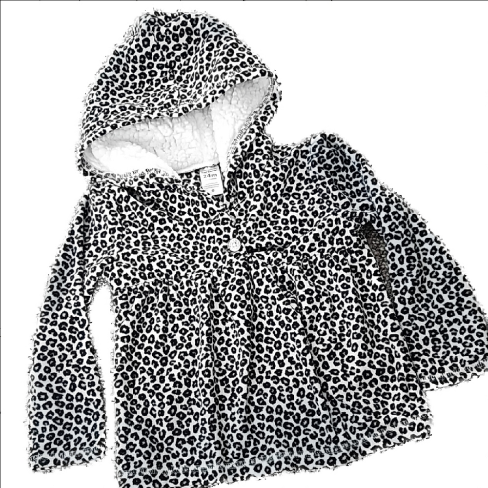Carter's Leopard Print Hooded Dress. 24 months